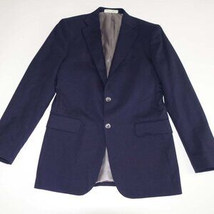 Hardwick Men's Suit Jacket Size 38 Long Navy Blue 2 Button Wool Blazer 38L
